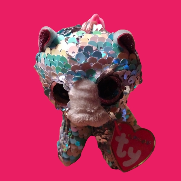 Ty Flippables Clip on Whimsy the Cat with Tush Tag Errors Waves - Picture 1 of 9